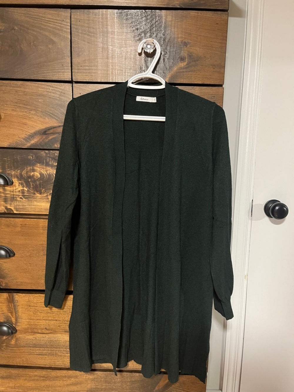 Reitmans Dark Green Open-Front Cardigan